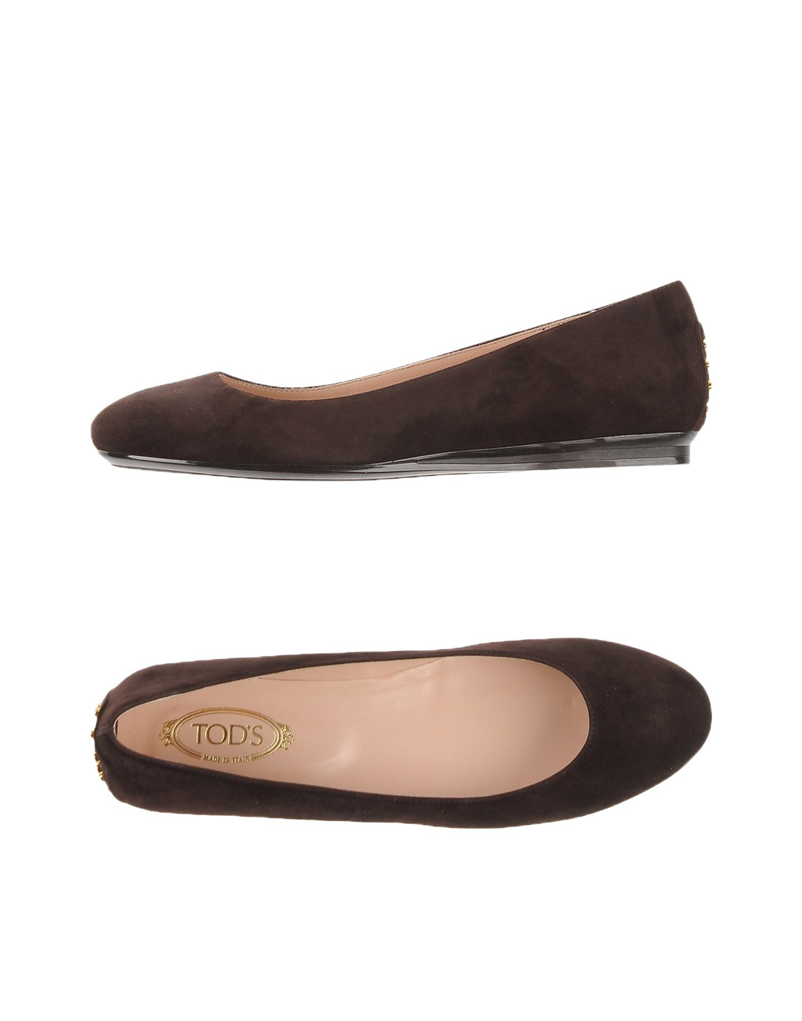 Tod's Ballet Flats in Brown (Dark brown) Lyst